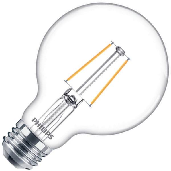 2.7 watt 120 volt G25 Medium Screw Base 2700K Warm White Dimmable LED