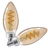 Philips 3.5 watt 120 volt B11 Candelabra Screw Base 2000K Amber Dimmable LED (2 Pack)