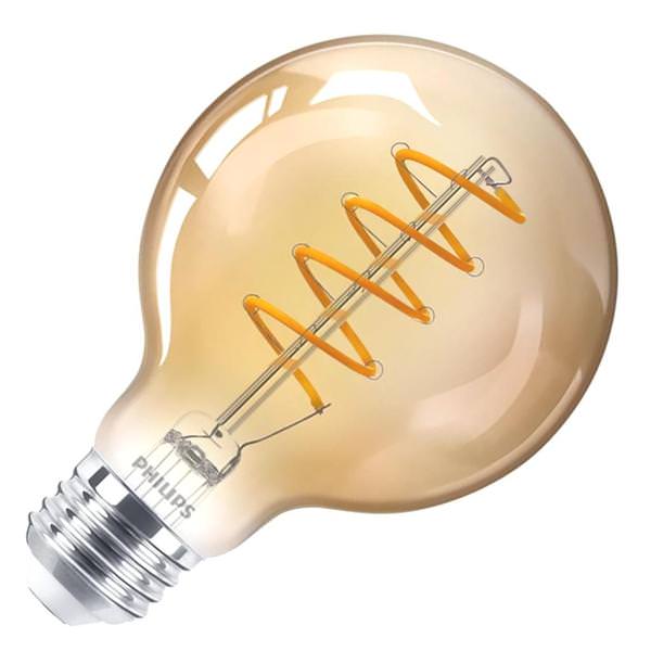 PHILIPS Vintage Ampoule LED filament dimmable E27 230V 4W(=25W) 250lm 1800K  LEDBulb globe or - 315471