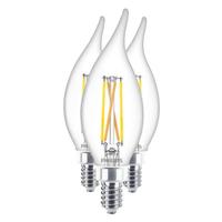Philips 2.3 watt 120 volt BA11 Candelabra Screw Base 2200K-2700K Warm White Amber Dimmable LED (3 Pack)