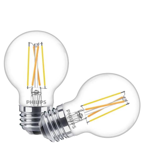 3.8 watt 120 volt G16.5 Medium Screw Base 2200K-2700K - Warm Glow Dimmable LED (2 Pack)