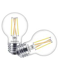 Philips 3.8 watt 120 volt G16.5 Medium Screw Base 2200K-2700K - Warm Glow Dimmable LED (2 Pack)