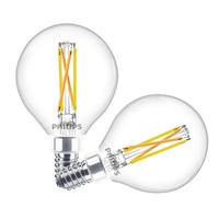 Philips 5 watt 120 volt G16.5 Candelabra Screw Base 2200K-2700K - Warm Glow Dimmable LED (2 Pack)