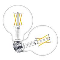 Philips 3.8 watt 120 volt G25 Medium Screw Base 2,200K-2,700K Warm Glow Dimmable LED (2 Pack)