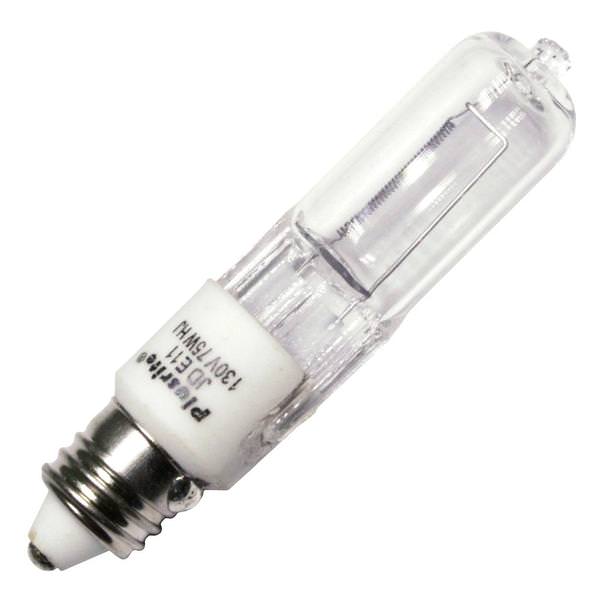 75 watt 130 volt T4 Miniature Candelabra Screw Base 2800K Warm White