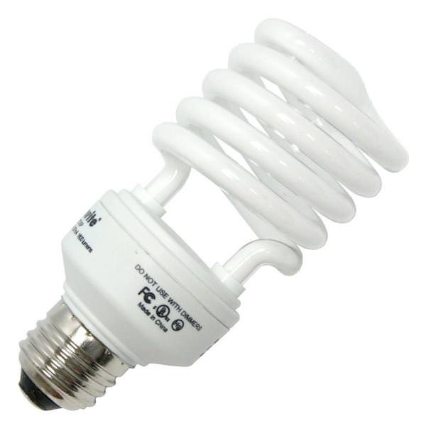23 watt 120 volt T2 Medium Screw Base 4100K Cool White CFL