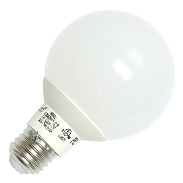 6 watt 120 volt G25 Medium Screw Base 2700K Warm White Dimmable LED