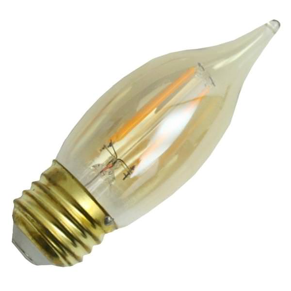 5 watt 120 volt C11 Medium Screw Base 2200K Warm White Dimmable LED Filament