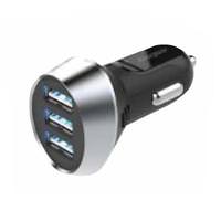 Energizer 5.8 Amp Output Black Universal 3 USB Ports Car Charger