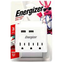 Energizer 3-Outlet Grounded Plug-In Outlet Adapter
