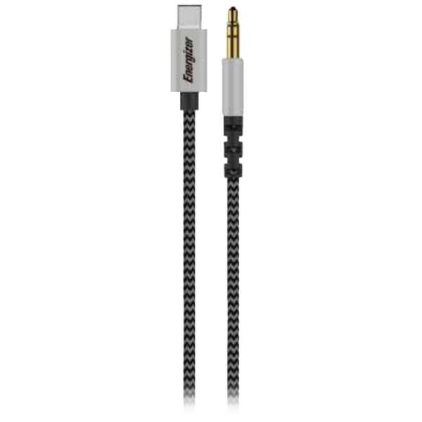 6' Braided Cord Black Type C to 3.5mm Auxiliary Audio Cable