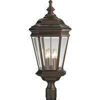 Progress Lighting 3 Light Candelabra Screw Base Oil Rubbed Bronze with Clear Seeded Glass Wall Light Fixture