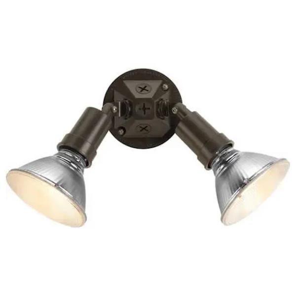 2 Light Antique Bronze Adjustable Swivel Flood Light