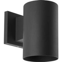 Progress Lighting 1 Light Non-Metallic Black Polycarbonate Construction Cylinder Wall Mount Light Fixture