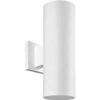 Progress Lighting 2 Light Up/Down Non-Metallic White Polycarbonate Construction Cylinder Wall Mount Light Fixture
