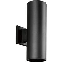 Progress Lighting 2 Light Up/Down Non-Metallic Black Polycarbonate Construction Cylinder Wall Mount Light Fixture