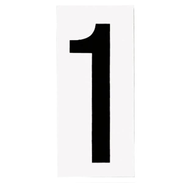 "1" Black numbers on White Background  Address Numbers (10 Pack)
