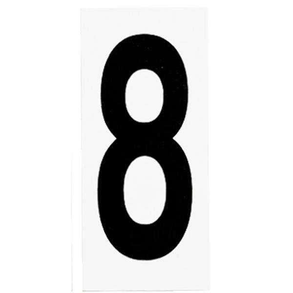 "8" Black numbers on White Background  Address Numbers (10 Pack)