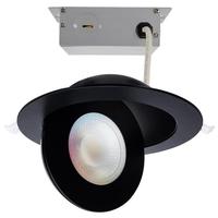 Satco 6" 15 watt 120/277 volt Black RGB and CCT Selectable Gimbaled Dimmable LED Recessed Downlight