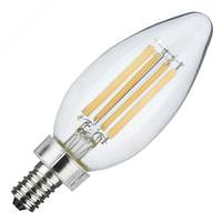 Satco 8 watt 120 volt C11 Candelabra Screw Base 4000K Cool White LED Light Bulb