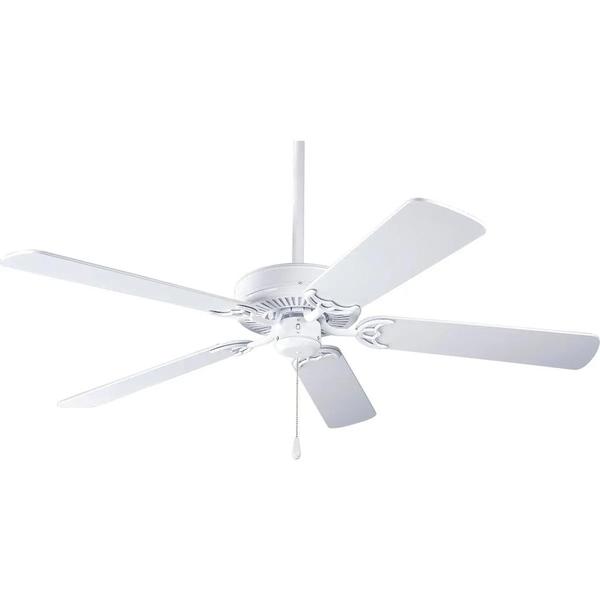 52" White Finish 5 White Blade Airpro Collection Ceiling Fan