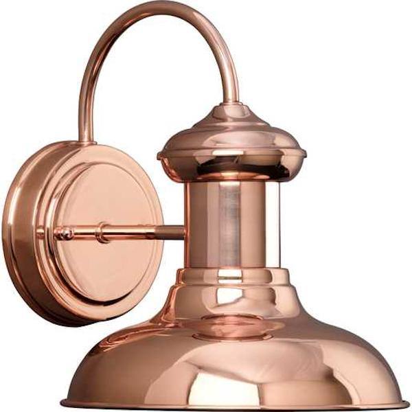 1 Light Copper Brookside Collection Small Wall Light Fixture