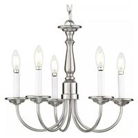 Progress Lighting 5 Light Brushed Nickel Traditional Style Chandelier Light Fixture