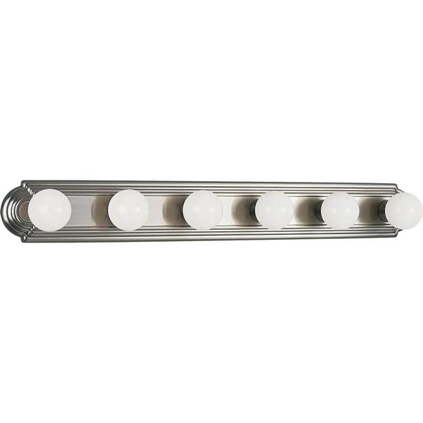 6 Light Brushed Nickel Vanity Light Fixture