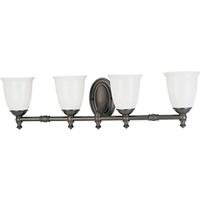 Progress Lighting 4 Light 120 volt Venetian Bronze Vanity Opal Glass Light Fixture