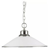 Progress Lighting 1 Light Brushed Nickel Opal Etched Glass Shade Pendant Light Fixture
