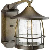 Progress Lighting 1 Light Burnished Chestnut Clear Seeded Glass Prairie Collection Wall Light Fixture