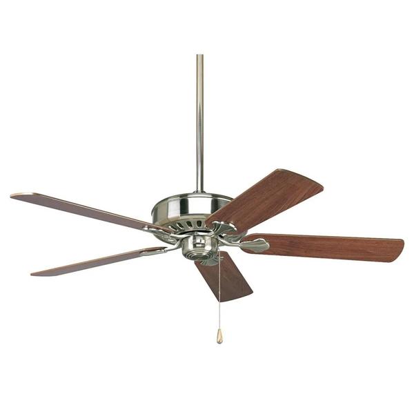 52" Brushed Nickel 5 Cherry/Natural Cherry Reversible Blade Ceiling Fan