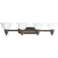 Progress Lighting 4 Light 120 volt Antique Bronze Vanity Etched Glass Light Fixture