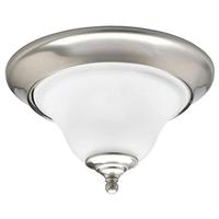 Progress Lighting 1 Light Brushed Nickel Etched Glass Bowl Ceiling Light Fixture