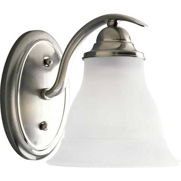 1 Light 120 volt Brushed Nickel Vanity Etched Glass Light Fixture