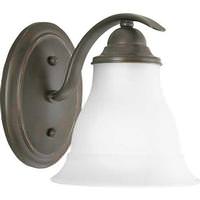 Progress Lighting 1 Light 120 volt Antique Bronze Vanity Etched Glass Light Fixture