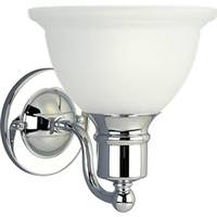 Progress Lighting 1 Light 120 volt Polished Chrome Vanity Etched Glass Light Fixture