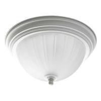 Progress Lighting 1 Light 120 volt White Etched Ribbed Glass Ceiling Light Fixture