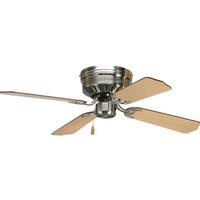 Progress Lighting 42" Brushed Nickel 4 Natural Cherry/Cherry Blade Indoor Ceiling Fan