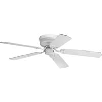 Progress Lighting 52" White Finish 5 White Blade Indoor AirPro Hugger Collection Ceiling Fan
