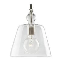 Progress Lighting 1 Light Polished Nickel Clear Glass Shade Pendant Light Fixture