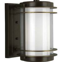 Progress Lighting 1 Light Oil Rubbed Bronze with Outer clear/Inner White Opal Glass Penfield Wall Light Fixture