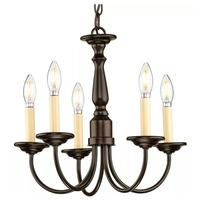 Progress Lighting 5 Light Antique Bronze Traditional Style Chandelier Light Fixture