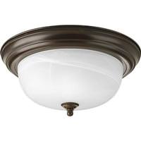 Progress Lighting 2 Light 120 volt Antique Bronze Alabaster Glass Ceiling Light Fixture