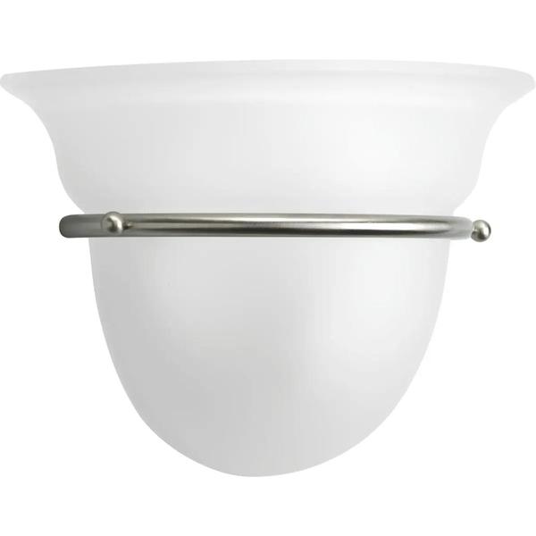 1 Light Brushed Nickel Vanity Etched Glass Light Fixture