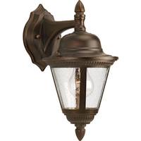 Progress Lighting 1 Light Antique Bronze with Clear Seeded Glass Wall Light Fixture