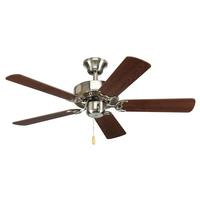 Progress Lighting 42" Brushed Nickel 5 Cherry/Natural Cherry Reversible Blade Ceiling Fan