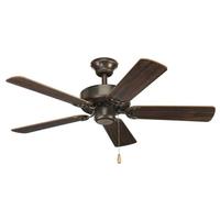 Progress Lighting 42" Antique Bronze 5 Classic Walnut/Medium Cherry Reversible Blade Ceiling Fan