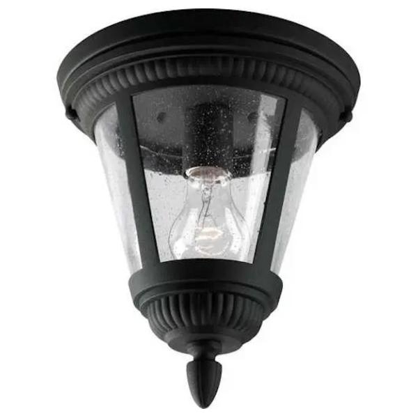 1 Light 120 volt Matte Black Clear Seeded Glass Shade Ceiling Light Fixture 1 Light 120 volt Matte Black Clear Seeded Glass Shade Ceiling Light Fixture