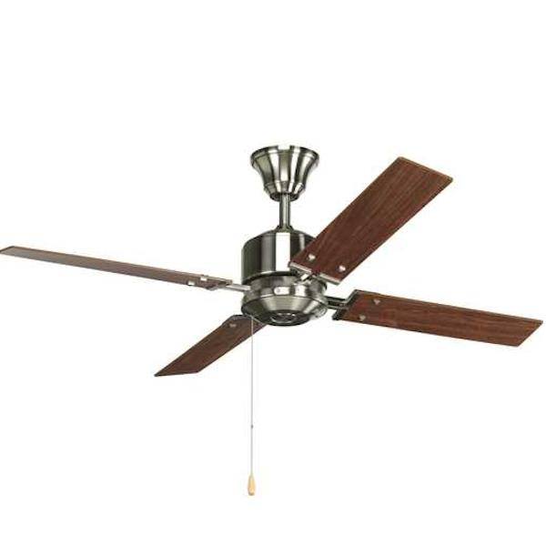 52" Brushed Nickel 4 Natural Cherry/Cherry Blade Indoor Ceiling Fan